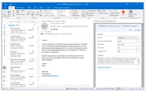 FlexNAV Microsoft Dynamics NAV 2018 Outlook integration